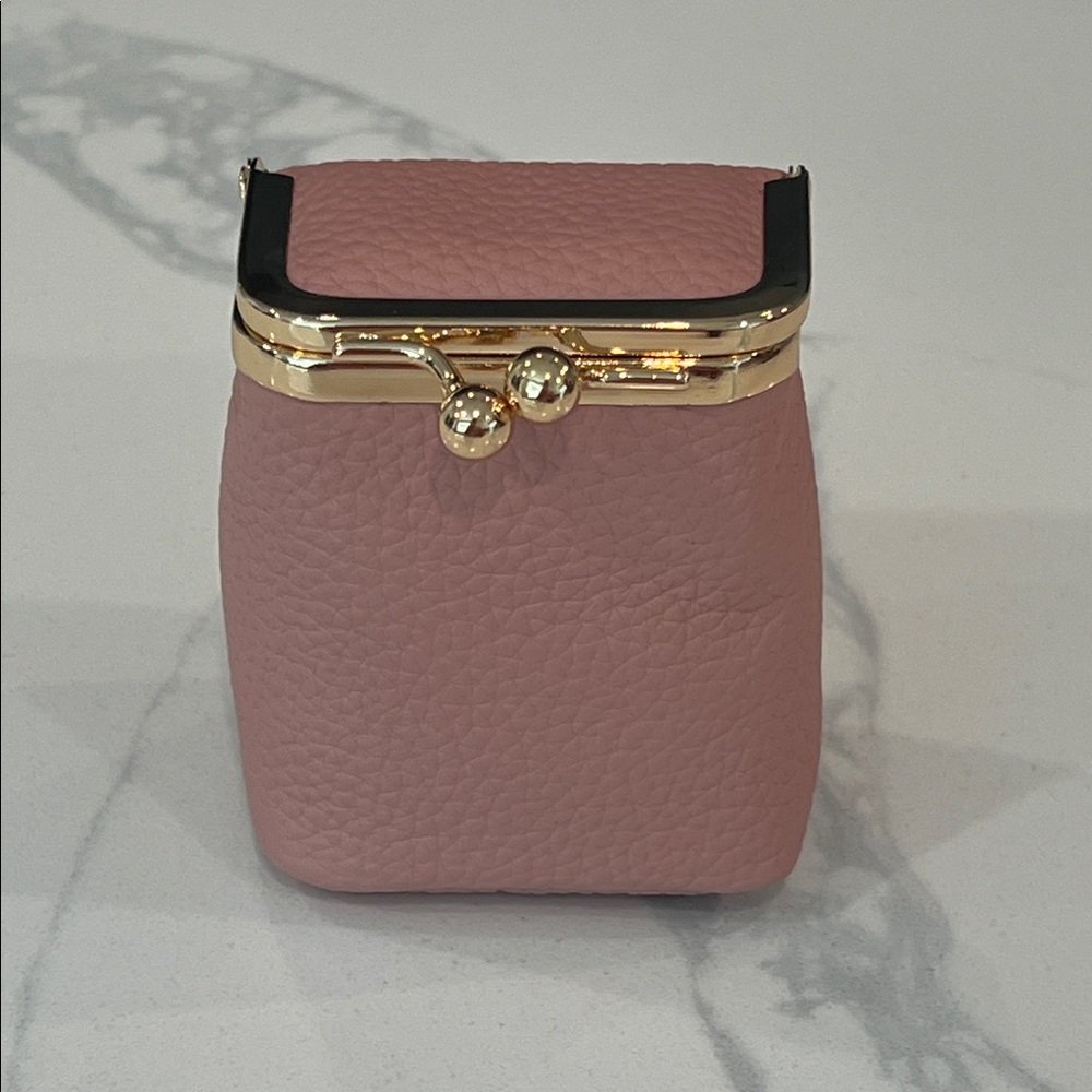 Pink Mini Kiss-Lock Coin Pouch - Picture 3 of 16